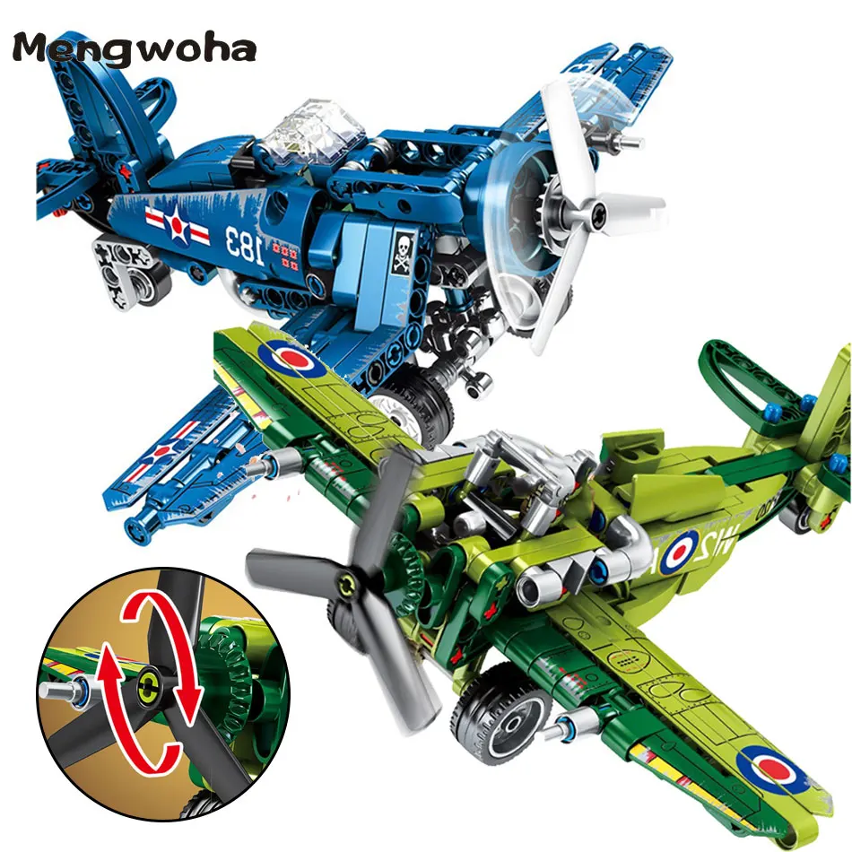Billige 205 6 stücke Military US Flugzeug UK Kämpfer bausteine Legoinglys Armee WW2 technik ziegel Hubschrauber figur Spielzeug für Kinder