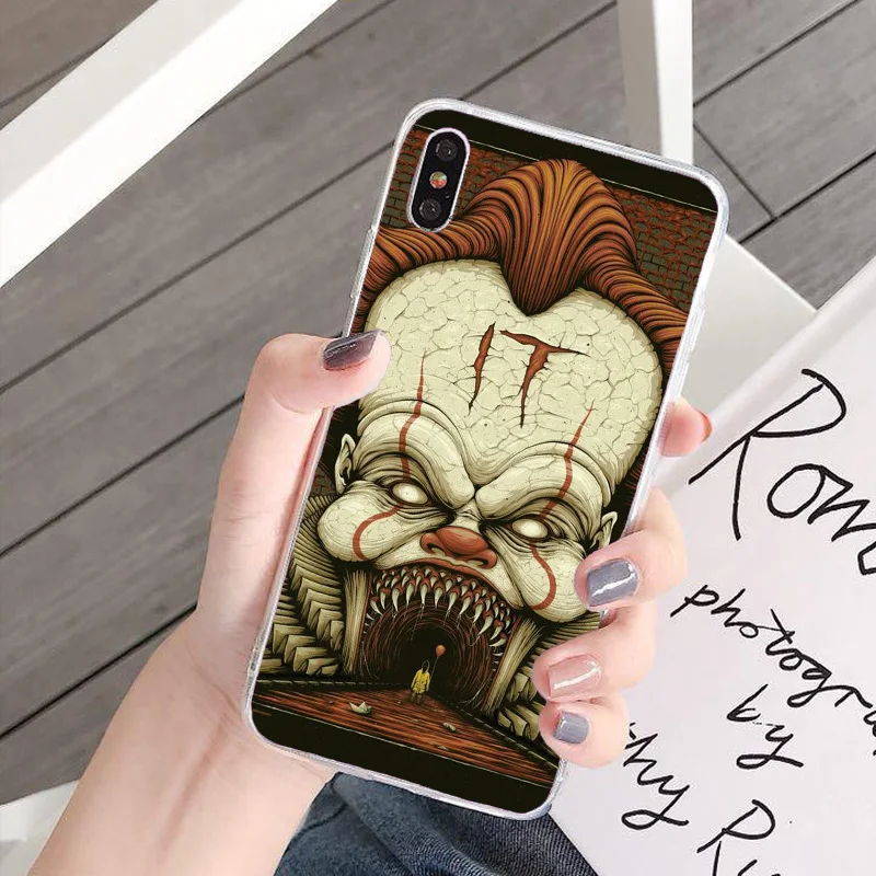 Мягкий прозрачный чехол для телефона Pennywise с рисунком клоуна поплавка iPhone 11 Pro 5 5E