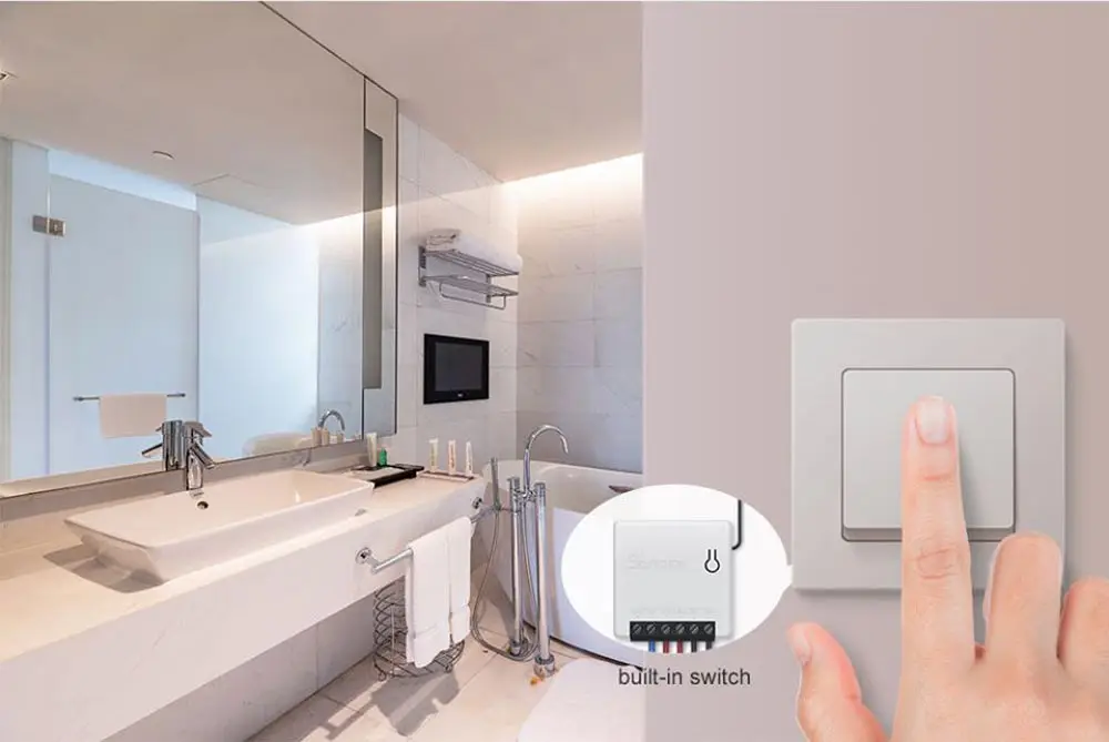 2 предмета Alexa совместимых Sonoff мини-модуль Wi-Fi 10A 2 билета туда и обратно совместим с приложением/LAN вам возможность самостоятельно украсить свой режим дистанционное управление Управление IFTTT домашней автоматизации