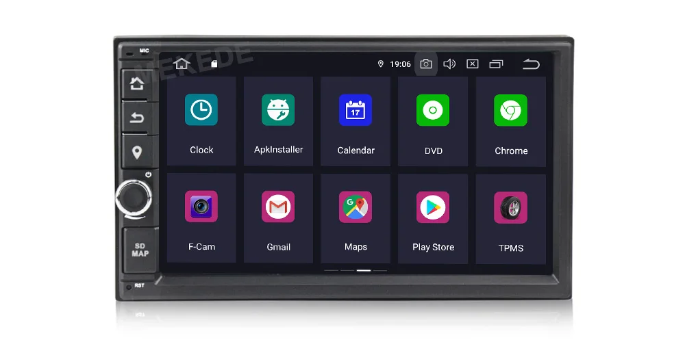 MEKEDE PX5 4+ 64G 2 Din 7 ''Android 9,0 универсальный автомобильный Радио двойной стерео gps навигация в тире ПК видео wifi USB 2din BT