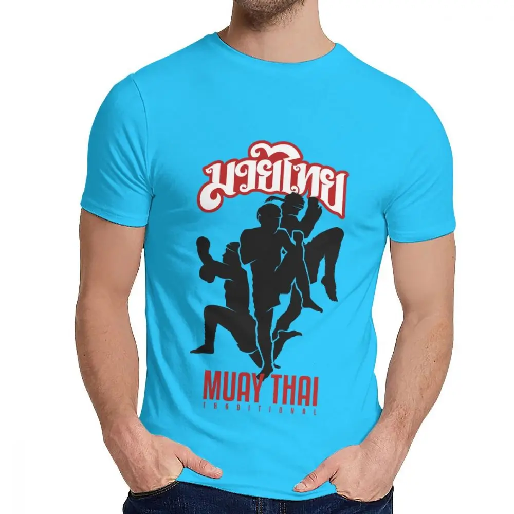 Muay Thai Shadow Боевая футболка Повседневная с круглым вырезом отличное качество для мужчин хлопок S-6XL плюс размер футболка - Цвет: Королевский синий