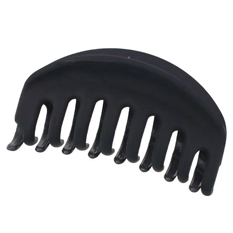 Scrub Black 10 см-длина, полукруглый зажим для волос, скраб для ванны, душа, конский хвост, зажим, Женская Весенняя заколка, фиксированный аксессуар для укладки волос - Цвет: Scrub Black