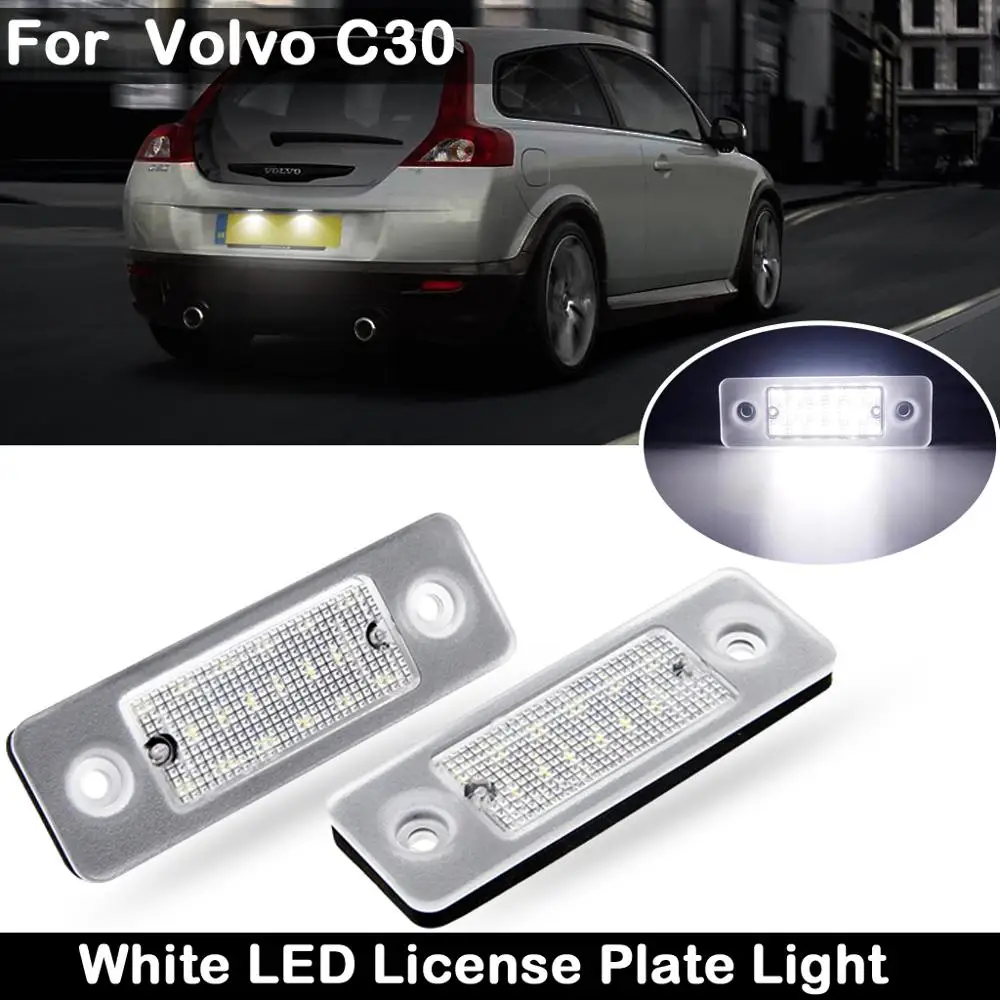 2 шт. для Volvo C30 2008 2013 с прозрачными линзами высокой Яркость светодиодный номерного