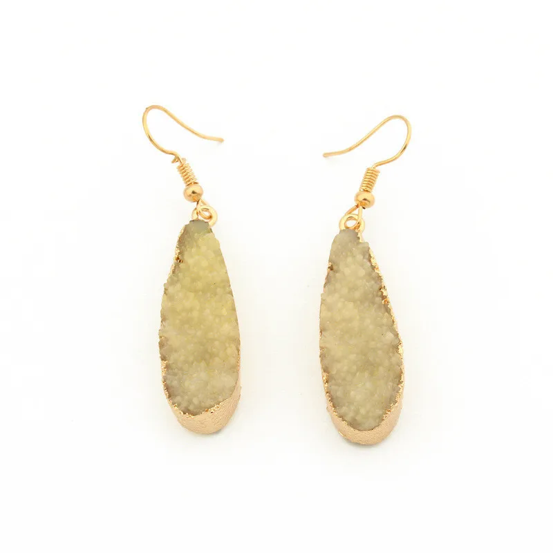 Vintage Bijoux Boho Geometric Druzy Resin Earrings Long Drop Earrings For Women Jewelry Statement Pendientes Mujer Moda 2019 (7)