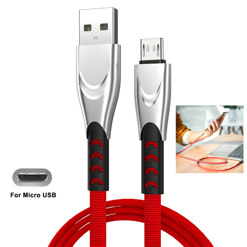 Jetjoy 2.5A Micro USB нейлоновый плетеный кабель для быстрой зарядки и синхронизации данных для мобильного телефона Xiaomi SONY Android быстрое заряднеое устройство 1 м