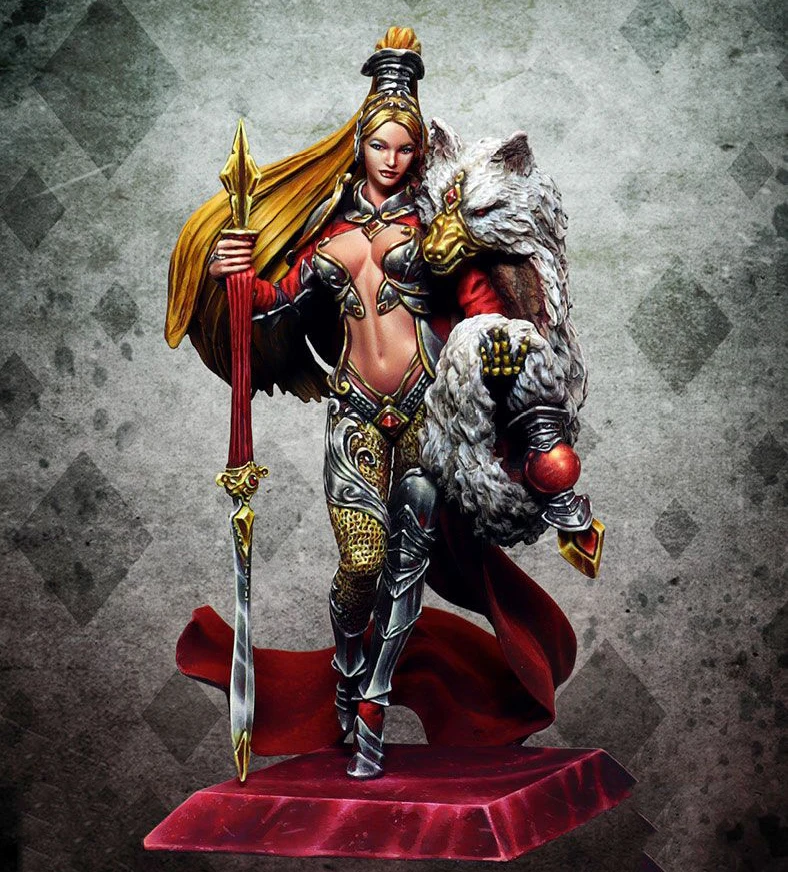 1/24 ancient female Warrior stand with sword Resin figure Model kits Miniature gk Unassembly Unpainted | Игрушки и хобби