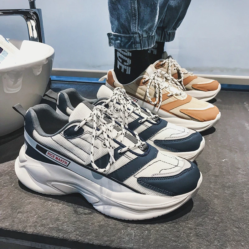 Mens vintage breathable dad sneakers Clearance