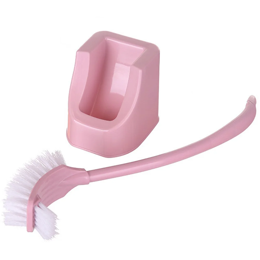 Corner Double Sided With Base Cleaning Brush PP Scrub Long Handle Toilet Portable Bathroom Bent