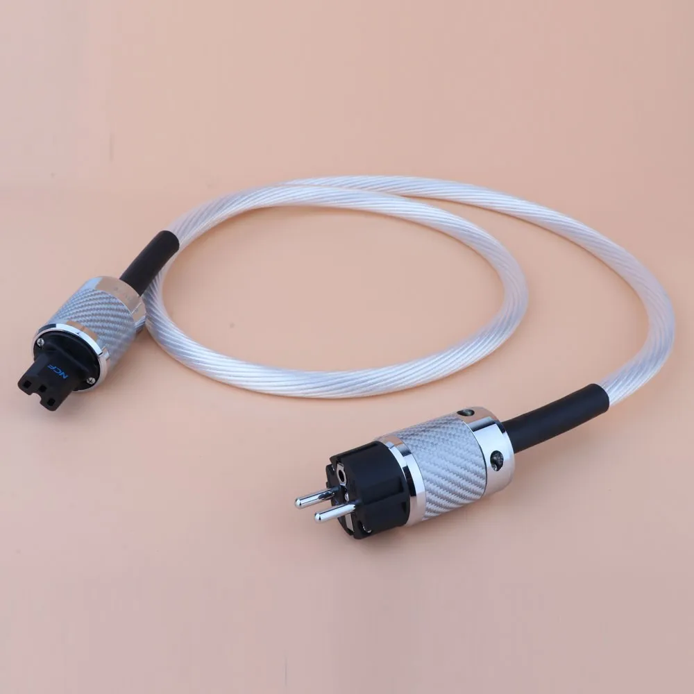 

6N OCC Silver Plated US /EU version HiFi AC Power cable for CD amplifter