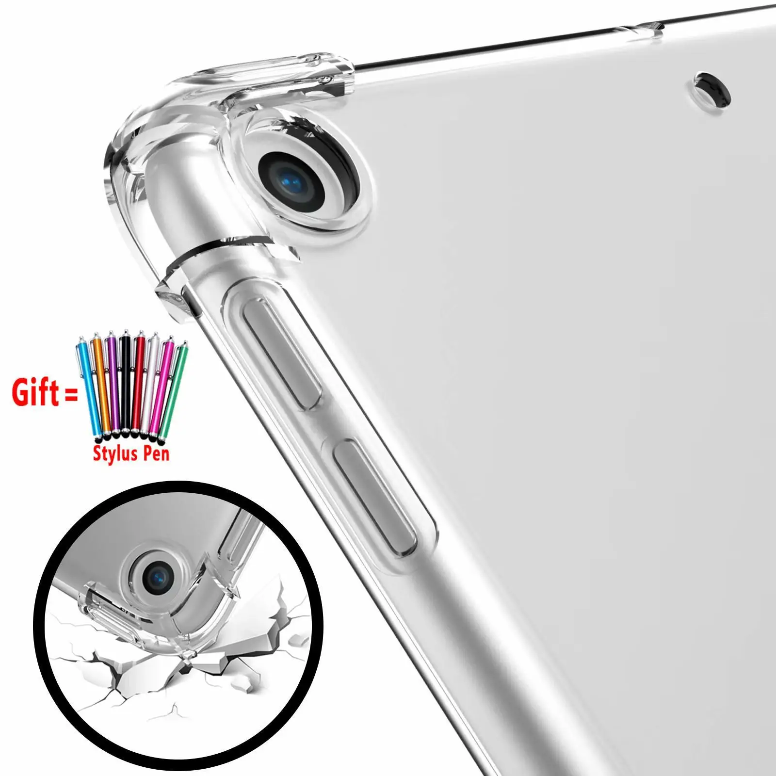

Clear Drop Resistance Silicon Cover for Apple iPad 2 3 4 9.7 2017 2018 Air 1 2 5 6 Pro 9.7 11 10.5 12.9 mini 2 3 4 5 10.2 Case