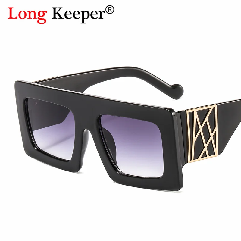 Vintage Sunglasses Women Men Brand Designer Oversized Sun Glasses Shades Large Black Gradient Lens Glasses UV400 Fashion Eyewear