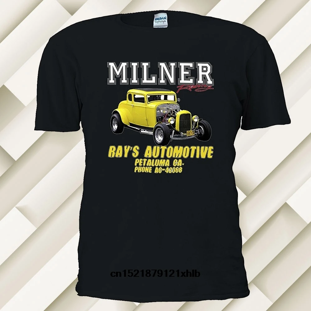 Мужская футболка Cool Man Milner двойка купе Американский граффити Hot Rod Футболка с