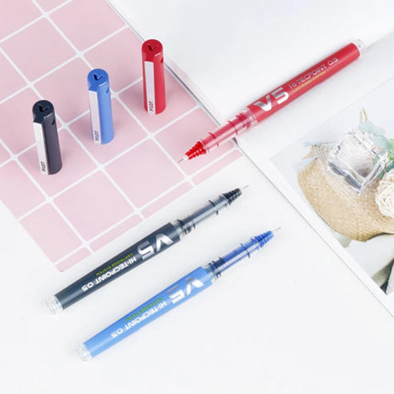 Pilot V7 Hi Tecpoint Cartridge System Rollerball Pen Medium Point 0 7 мм 6 шт./лот игла точка