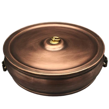 

Pure copper hot pot induction cooker household two-flavor hot soup stewpot thicken Chinese instant boiled mutton chafing dish