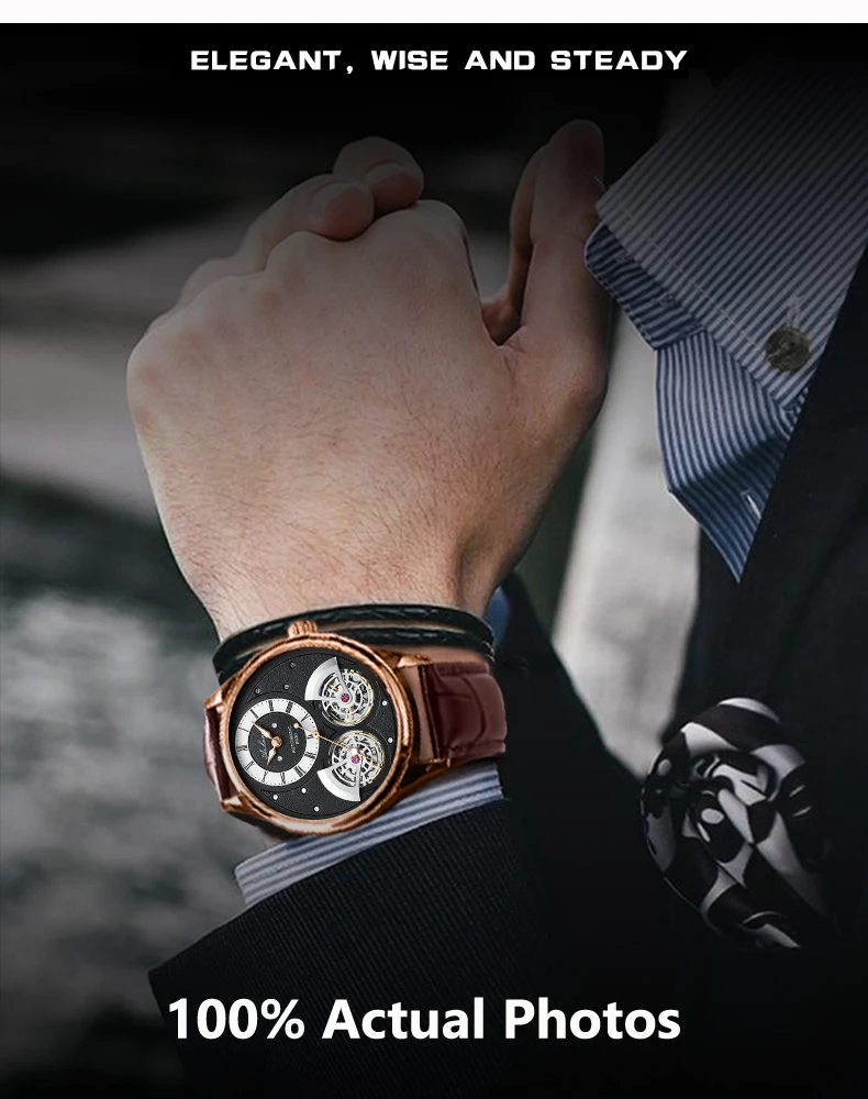 AILANG 2023 New Classic Double Tourbillon Automatic Watch For Men Leather Luminous Hands Mechanical Watches Mens Reloj Hombre_voghion.com