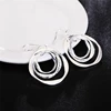 DOTEFFIL 925 Sterling Silver Three Circle Drop Earring For Women Lady Wedding Engagement Party Fashion Jewelry ► Photo 3/6