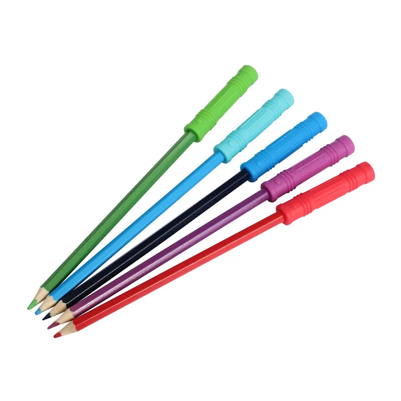 Teething toys 1PCS silicone brick pen topper chewable pencil toppers baby teethers kids sensory toy food grade silicone beads gifts
