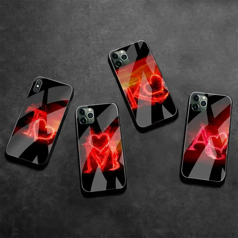 Чехол для телефона с надписью Love Heart iPhone 12 pro max mini 11 Pro XR XS MAX 8X7 6S 6 Plus SE 2020 | Мобильные