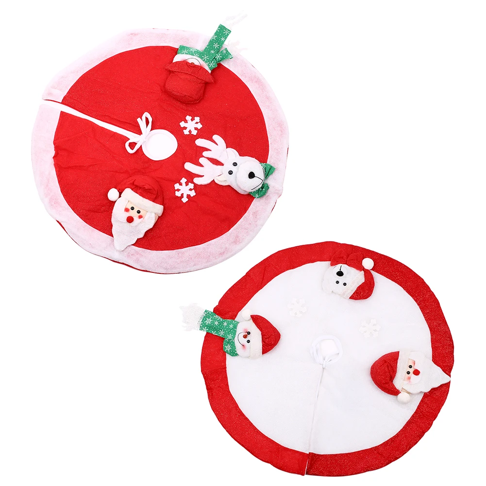 Santa Claus Christmas Tree Skirt Stands Ornaments Xmas Party Decoration JJ ！