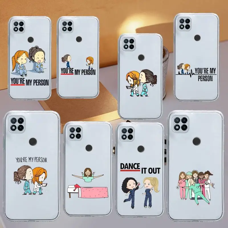 Прозрачный чехол для телефона с рисунком Гриса анатомии You are my person Xiaomi redmi note 8 9 10 11