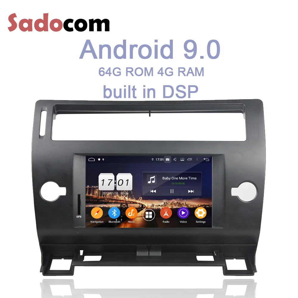 Автомобильный DVD-плеер PX6 DSP Android 5 0 4 Гб + 64 ГБ GPS Glonass Авторадио Wi-Fi Bluetooth 2005 для Citroen C4