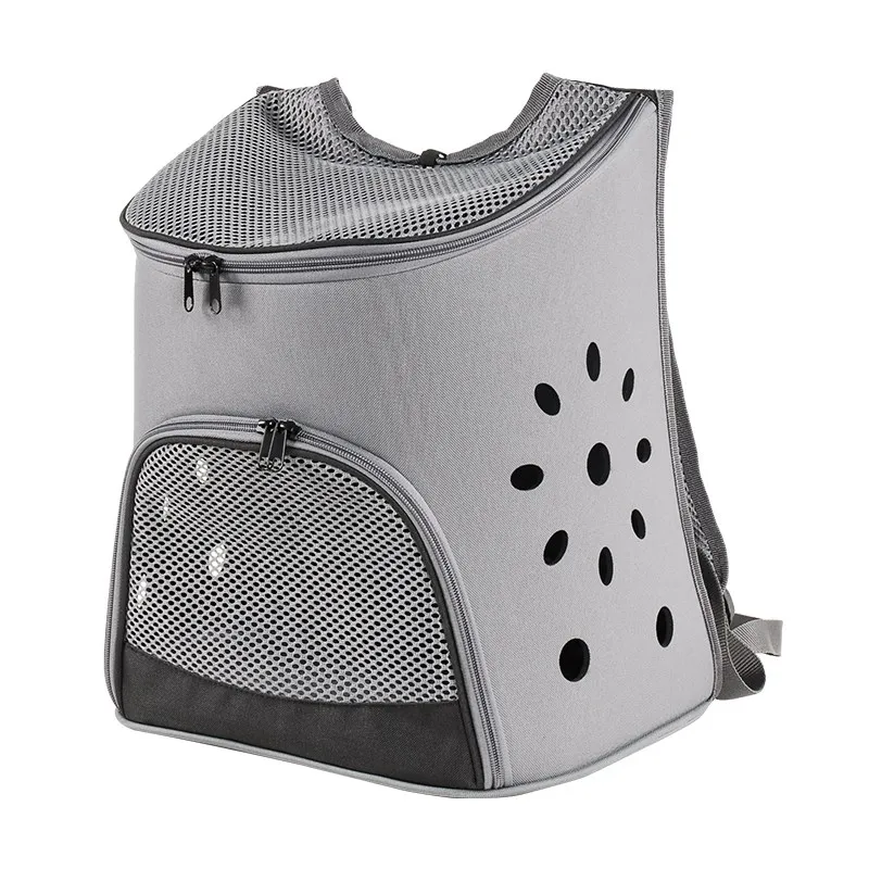 IPAW M4Pet портативный рюкзак-переноска для маленьких собак кошек дышащая сетка Eva материал для щенков для путешествий, пеших прогулок - Цвет: GREY AND BLACK