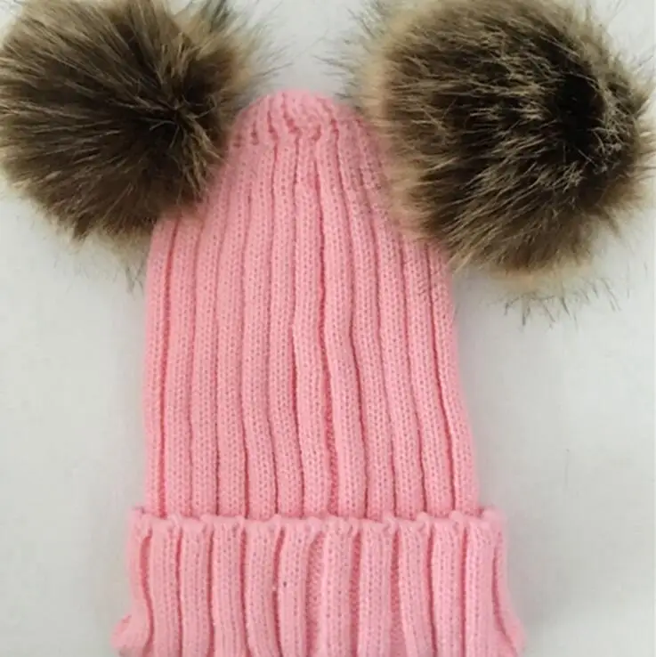 Pink 1 Женская новая уличная теплая шапка для путешествий, шапка из скорпиона, вязаная шапка, сезон осень-зима, двухшаровая шерстяная шапка для родителей и детей, головной убор для женщин - Цвет: Pink 1