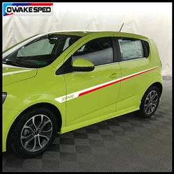 Racing Sport Stripes Car Waist Lines Sticker For-Chevrolet Sonic Both Side Auto Body Decor Vinyl Decals Exterior Accessories (1)_副本