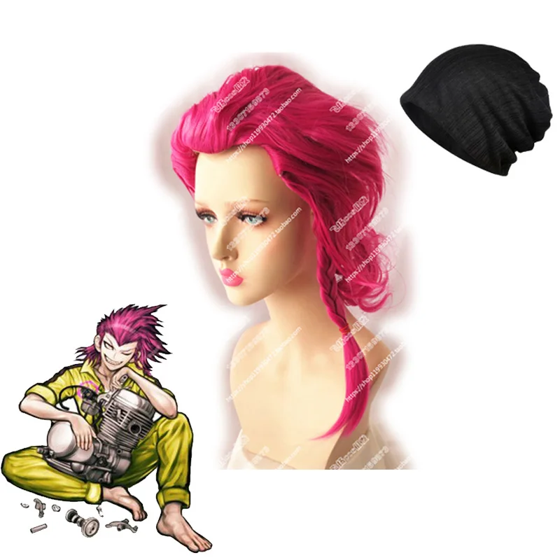 Kazuichi Souda Cosplay Jumpsuit Costume Danganronpa 2 Goodbye Despair Wig Adult Unisex Mechanic Uniform Coverall0 (12)