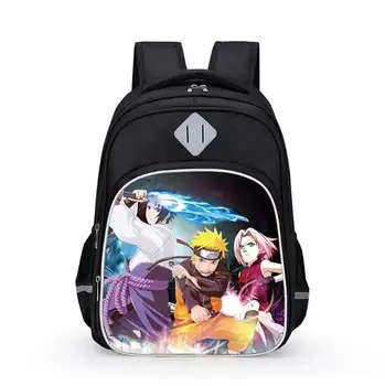 

Kids School Bag Cartoon Naruto anime pattern bag with Headphone jacks Three layers Backpack for Teenage Boys Girls Mochila Hot