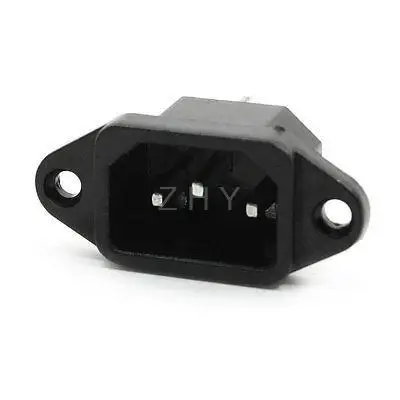 

AC 250V 10A 3P C14 Plug Panel Mount Power Inlet Socket