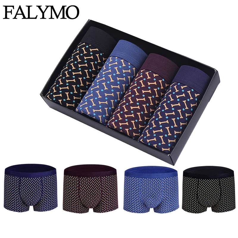 

Mens Underwear Boxer Shorts Cotton Stretch Short New Bulge Pouch Underpants Comfort Male Panties Printed Man Panty Sexy Trunks