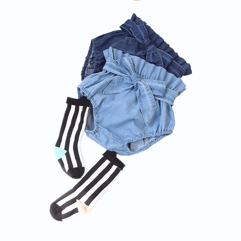 Штанишки для малышей новые джинсы с оборками фирменные шорты из полипропилена