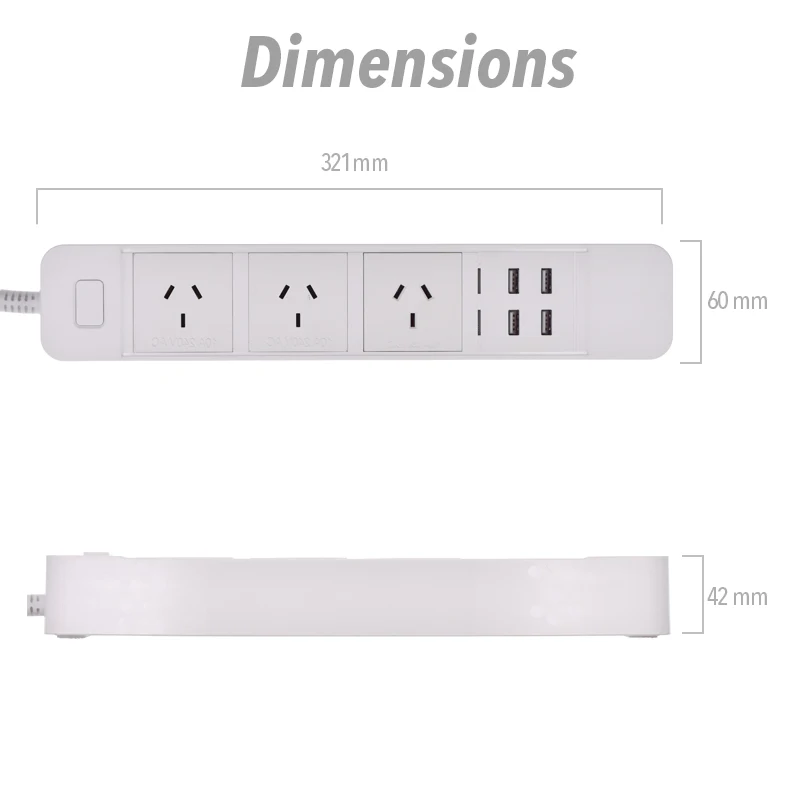 Мощность полоса Wi Fi USB считыватель смарт штепсельная вилка австралийского
