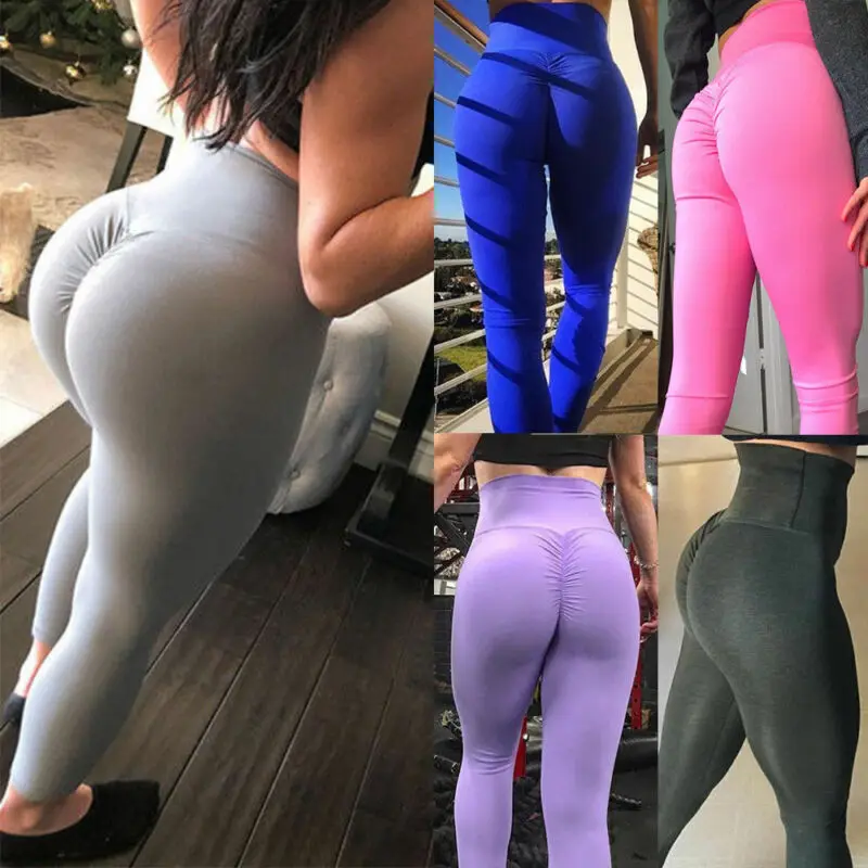 

Seamless Tummy Control Yoga Stretchy High Waist Compression Tights Sports Pants Push Up Running Women Gym Fitness Leggings