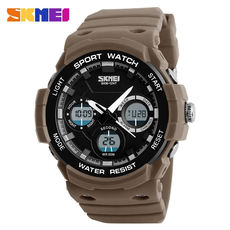 

Skmei 1247 Fashion & Sports Multi-functional Students Silica Gel Electronic Waist Watch