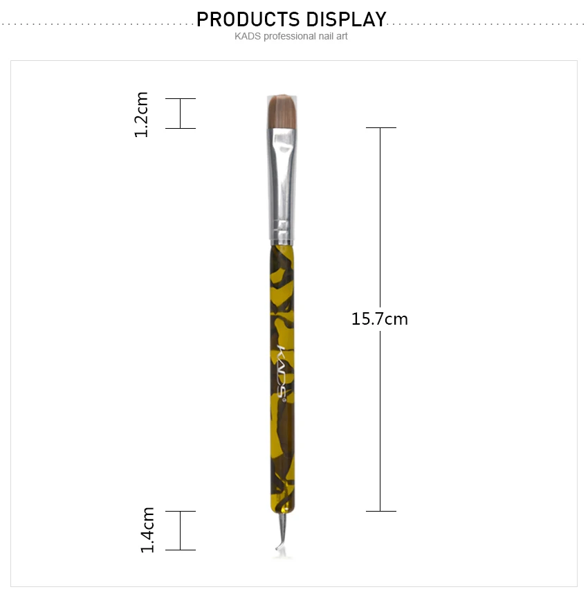 Kads колонок французский соболь кисть 2 способ акриловые уф гель искусство ногтей строитель Кисть Комплект щетки искусства ногтя ногтей ручка