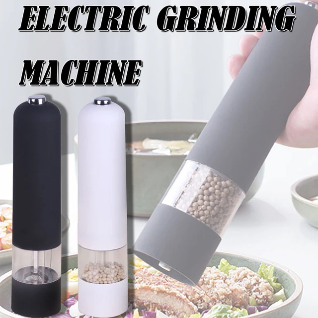 Electric Automatic Mill Pepper and Salt Grinder LED Light Peper Spice Grain  Mills Porcelain Grinding Core Mill Kitchen Tools