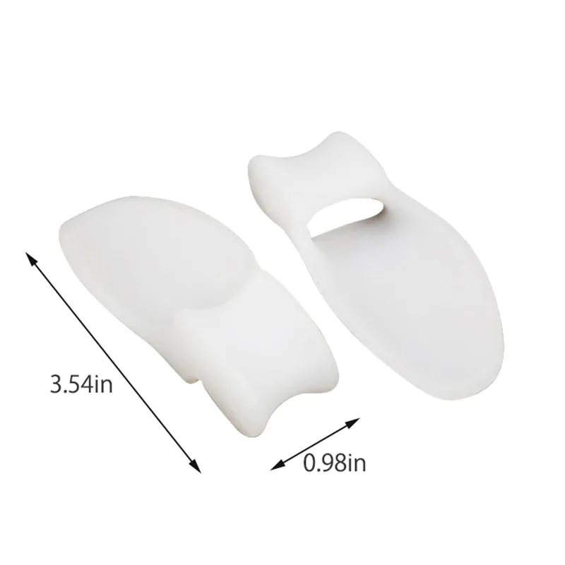 2PCS Silicone Gel Thumb Corrector Bunion Little Toe Protector Separator Hallux Valgus Finger Straightener Foot Care Relief Pads