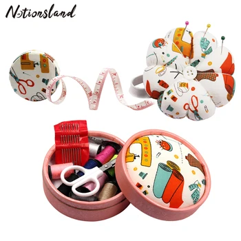 

Sewing Accessories Pumpkin Shape Pin Cushion Retractable Tape Measure Ruler Sewing Kits Box DIY Craft Needlework Tool
