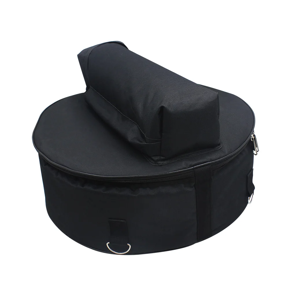 Black Portable Snare Drum Bag for 14'' Snare Drum with Adjustable Straps