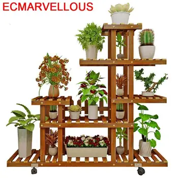 

Jardin Living Room Wooden Shelves Etagere Plante Pot For Rack Outdoor Stojak Na Kwiaty Balcony Flower Shelf Plant Stand