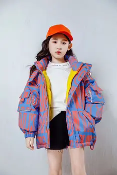 

2020 Winter Thickening Child zhong da tong Children Simple Fashion Mid-length Men and Women Children's down Jacket 9021