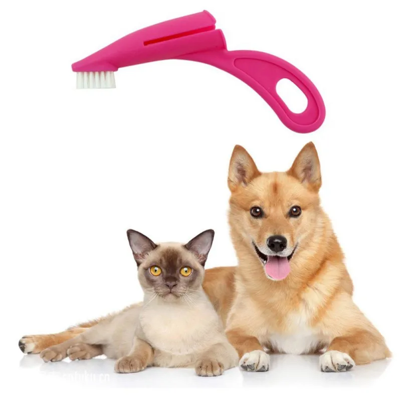 font b Pet b font Finger Toothbrush For Dog Cat Soft Brush Teeth Care Dog