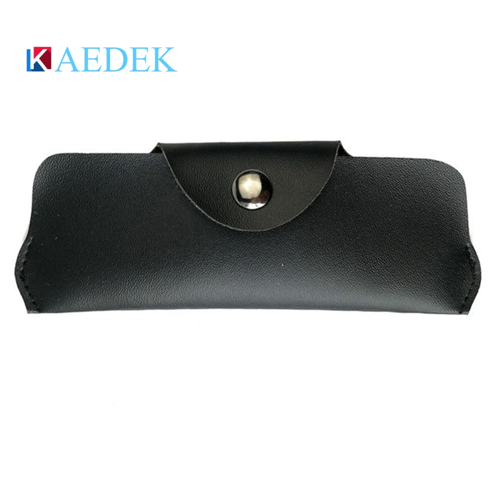 Unisex Hanging Neck Folding set box portable hanging belt buckle Leather glasses case for glasses case