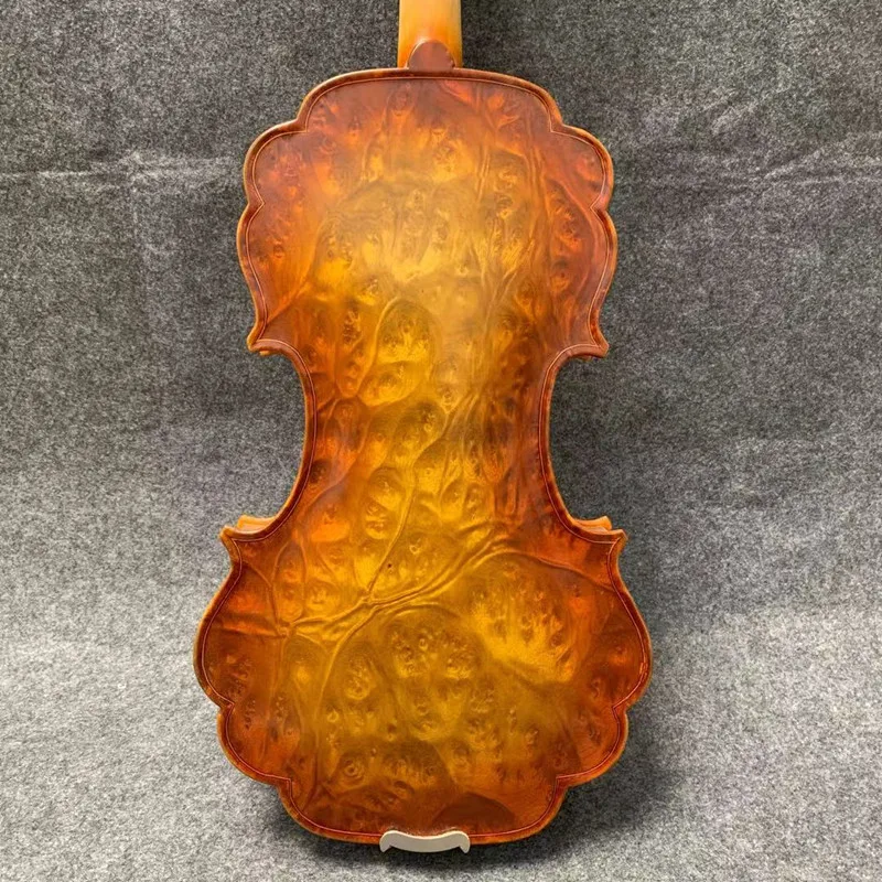 Baroque style song maestro bird's eye 4/4.Whole maple back,carving horse head #14543