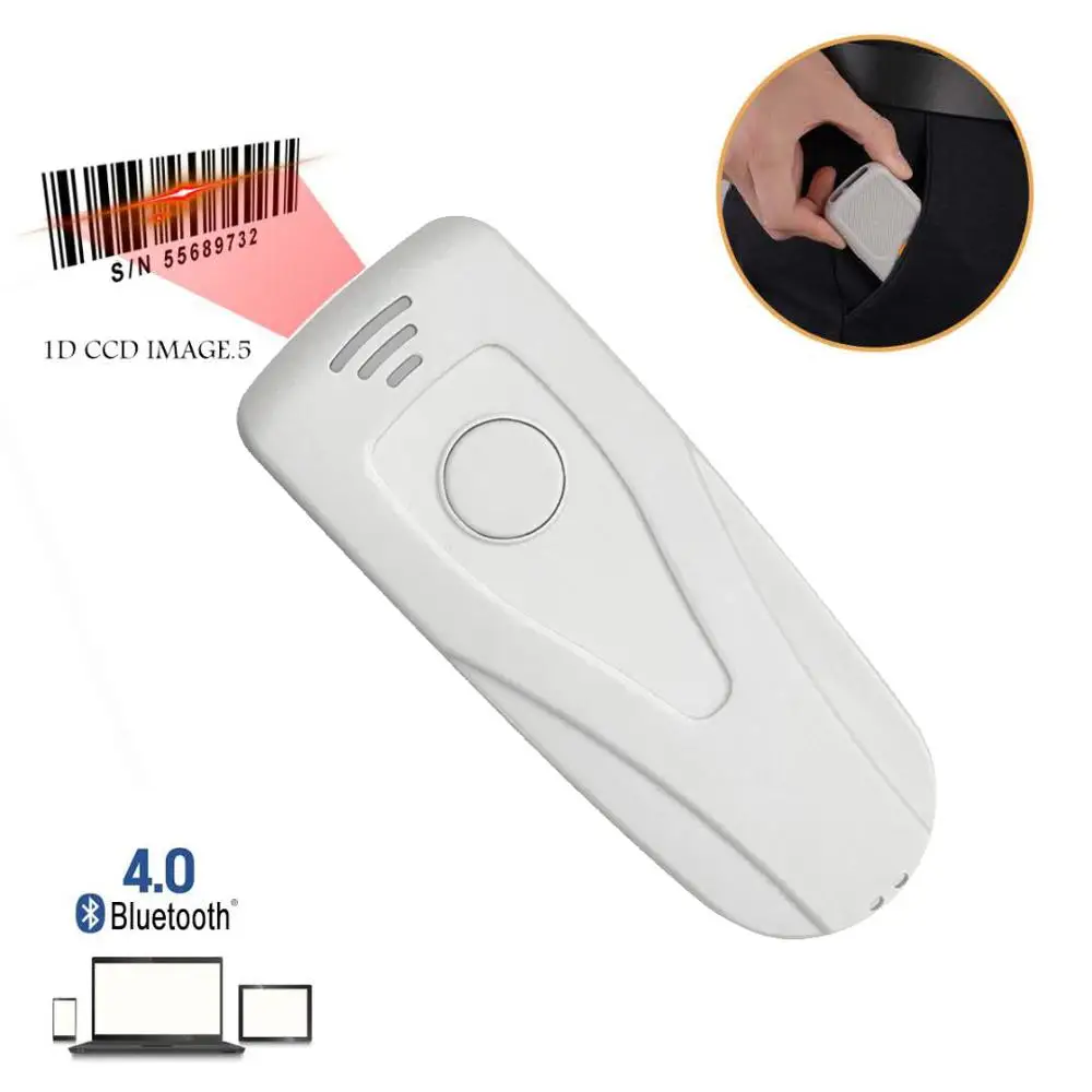 RUGLINE мини 3 в 1 Bluetooth USB Проводная И Беспроводной 1D сканер штрих кода Портативный