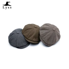 Весенний осенний зимний газетный берет, шапки для папы, мужские и женские шапки для взрослых, твид Гэтсби, восьмиугольная кепка, елочка, винтажные шапки плюща