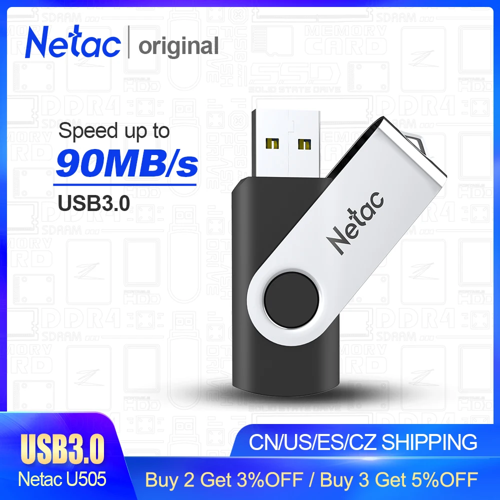 Металлический флеш накопитель Netac USB 3 0 64/32/16 ГБ 2 0|USB флэш-накопители| |