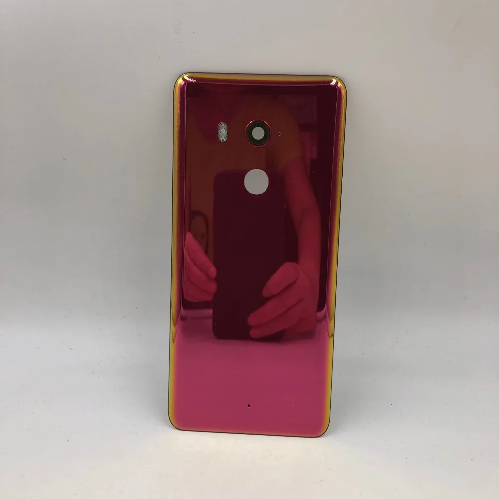 Стеклянная задняя панель двери 6,0 дюйма для HTC u11 Plus Задняя крышка батареи чехол с камерой Запчасти для объективов